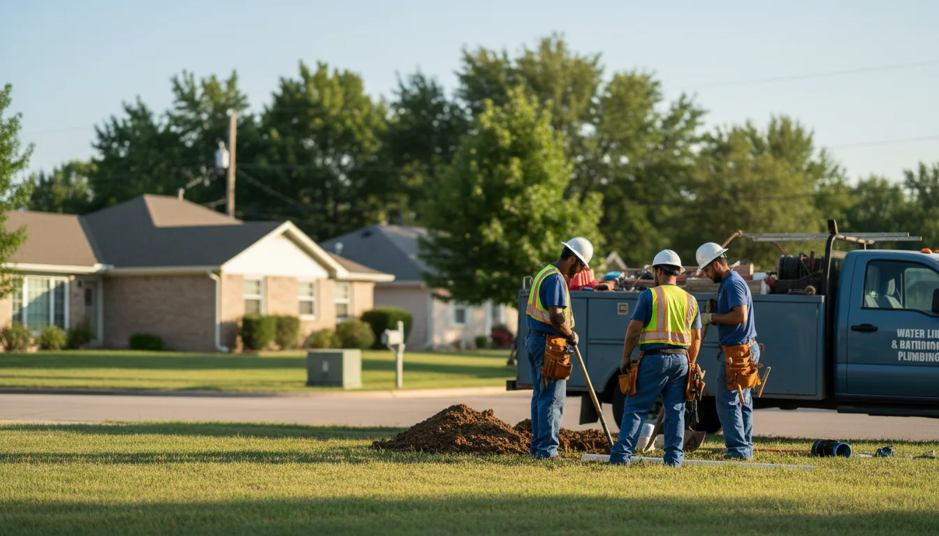 Residential water line and bathroom plumbing service in Waves, NC